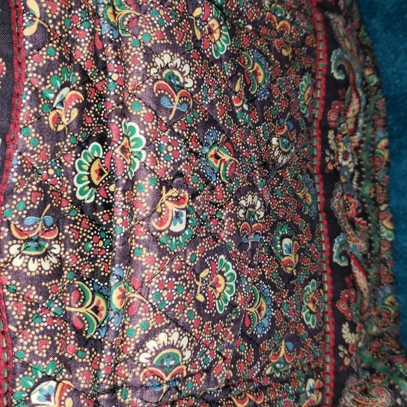 Vera Bradley Retired Collette Black Handbag / Purse (Fall 1995) - Picture 5 of 14